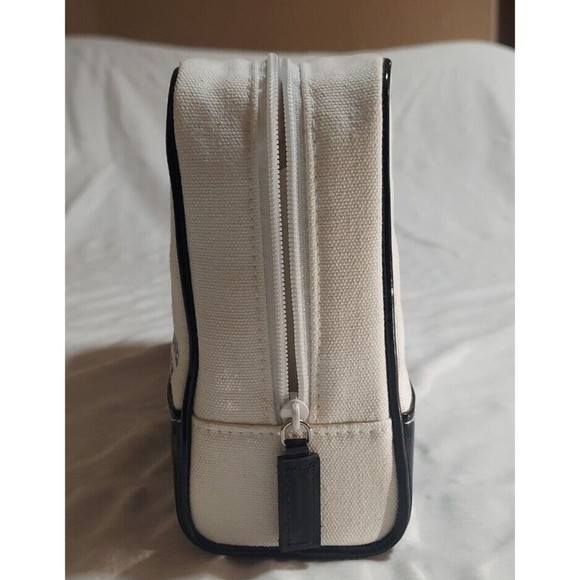 Chanel No 5 Trousse Signature Make-up Handbag White With Black Accent Trim - Picture 3 of 7